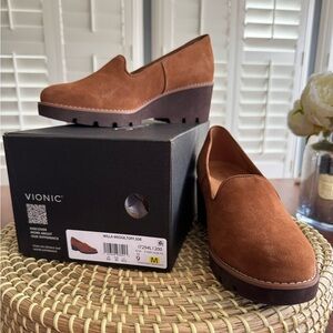 Vionic Willa Wedge Toffee size 9